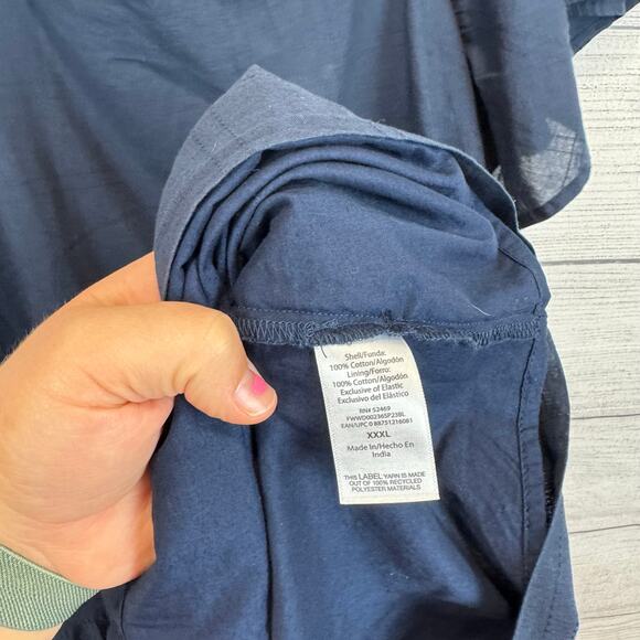 Free Assembly Plus Size Blue Short Sleeve Tiered Midi Dress Size XXXL - Picture 6 of 8